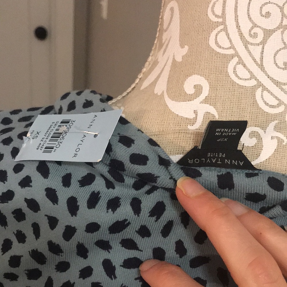 Ann Taylor Animal print peplum sweater dress - Picture 6 of 6